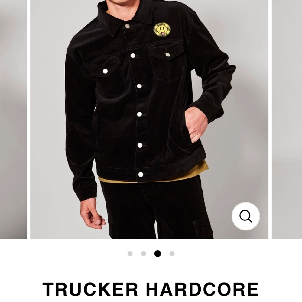 Wesc jean jacket off black emoji